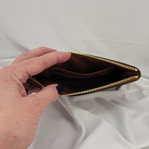 Coach Zip Wristlet w/ Radial Rainbow print - Picture 4 of 5